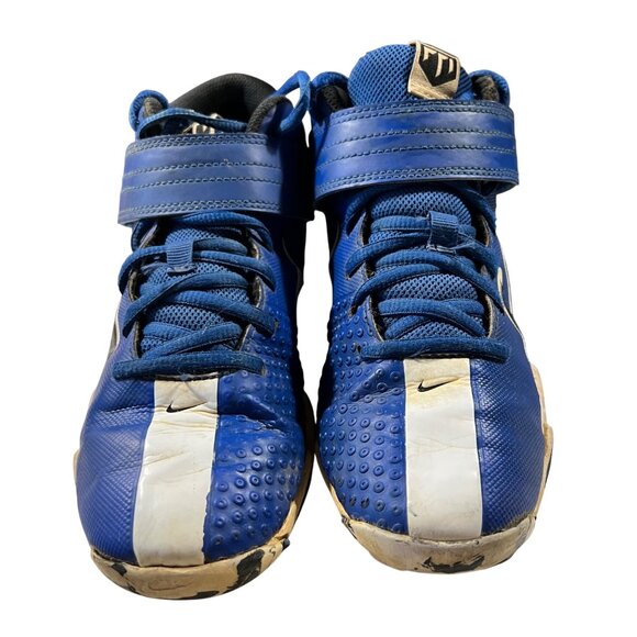 Nike Trout 6Y Blue & White Baseball Cleats With Hook and Loop Strap - Picture 2 of 8